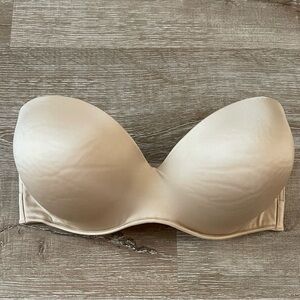 Cacique Strapless Multi Way Boost Cafe Mocha Bra size 36DDD